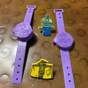 Mcdonalds HAMBURGLER Ring Secret Wrist Watch Coin Holder Plastic Collectible Big